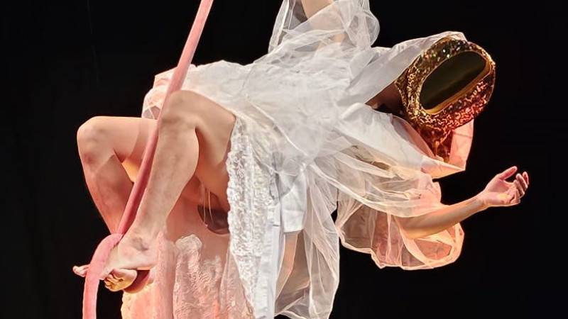 Novocirkusová inscenace na pomezí závěsné akrobacie, fyzického divadla a tance se noří do pulzující klubové kultury 70. a 80. let a příběhů queer komunity poznamenané epidemií AIDS. Šrámy_Closer vypráví o lásce, ztrátě, paměti i léčivé síle společného tančení.